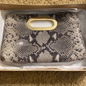 Michael Kors leather clutch snake skin (New)